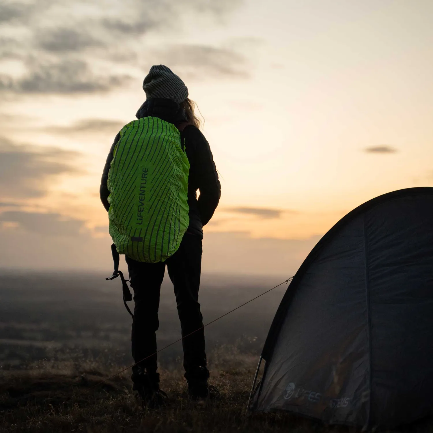 Lifeventure Rucksack-Regenhülle 65L reflektierend
