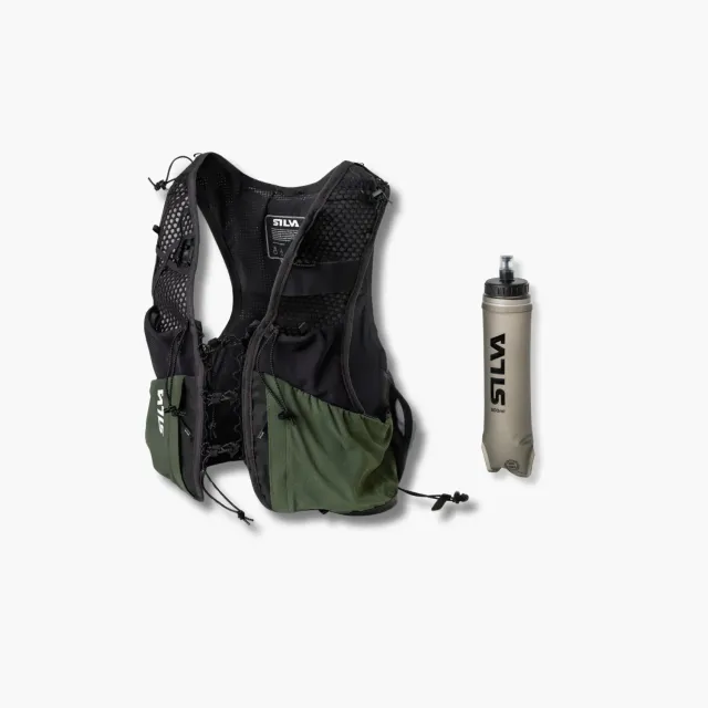 Silva Strive Laufweste 5L Grün + 500 ml Flask