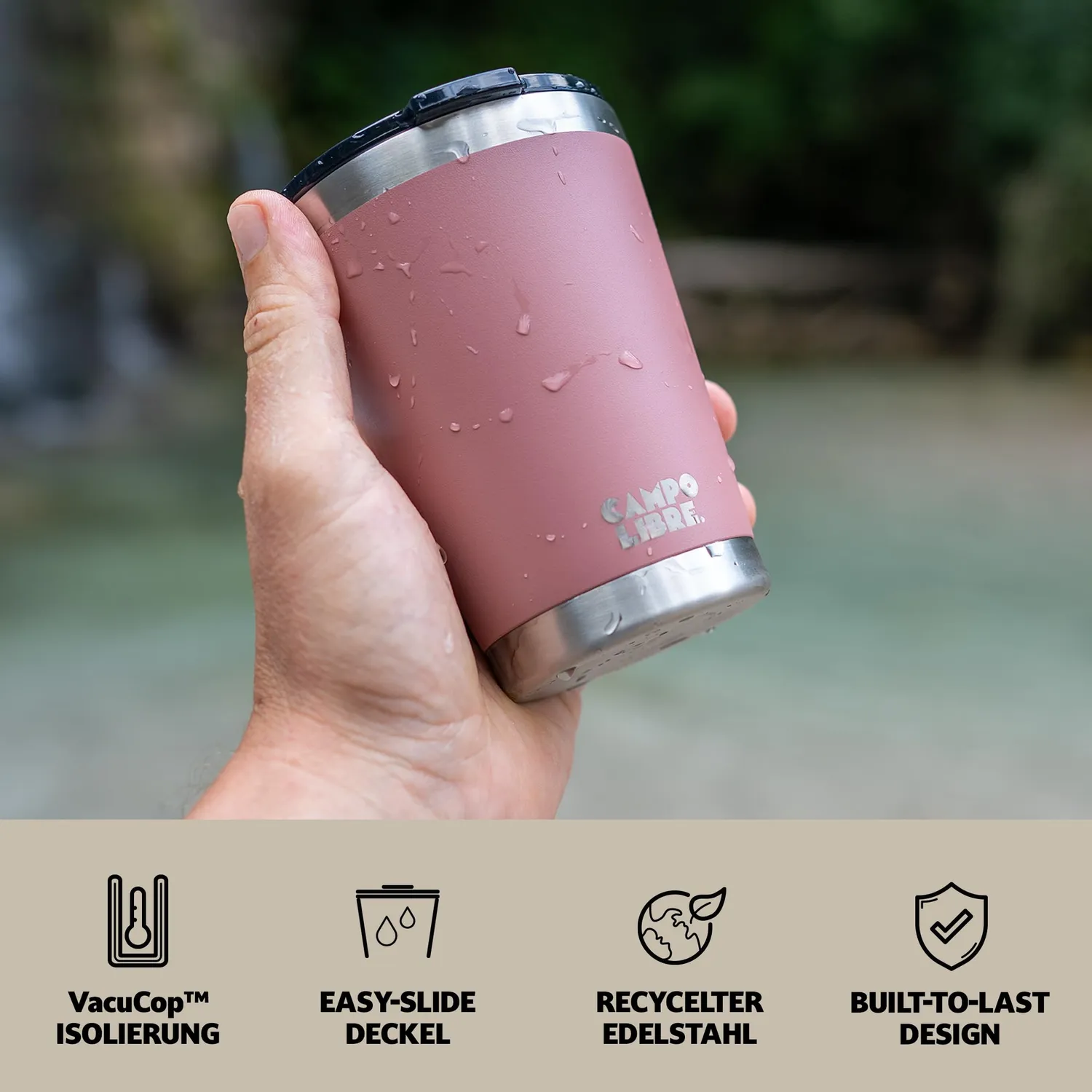 Campo Libre Bono Thermobecher 350 ml blau Edelstahl