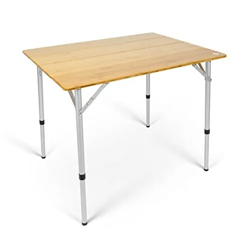 Campo Libre Lara Campingtisch Bambus höhenverstellbar 42-65 cm