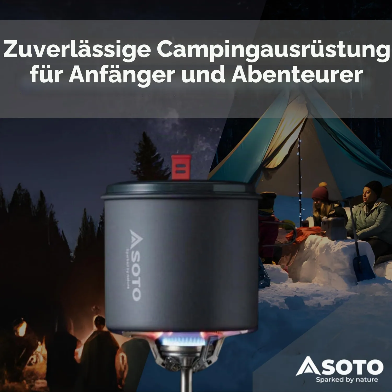 SOTO Amicus New River Gaskocher-Set mit Zündung 1 L windfest
