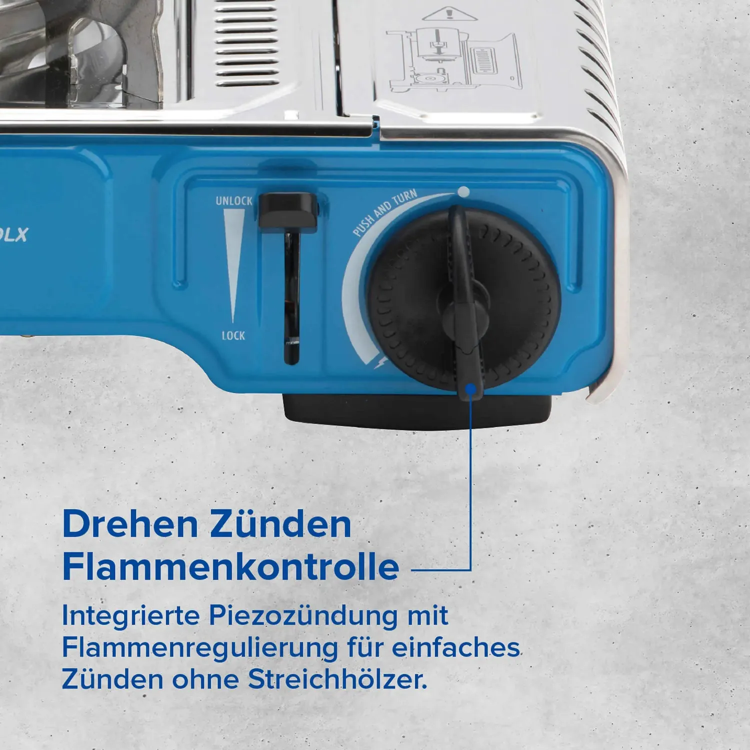 Campingaz Camp'Bistro DLX Gaskocher 1-flammig Stopgaz Koffer