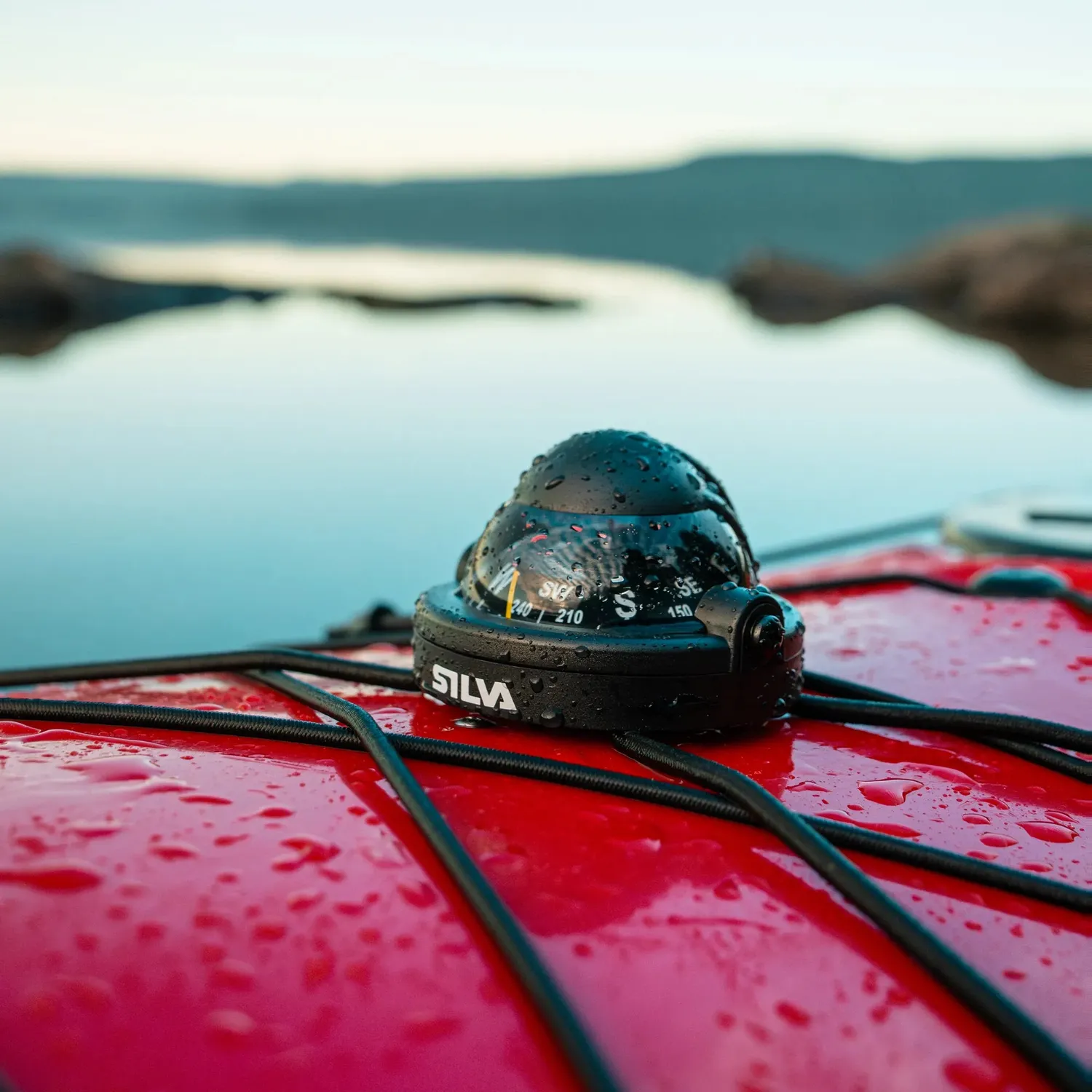 Silva 58 Kayak Kompass wasserdicht mit Gummibefestigung