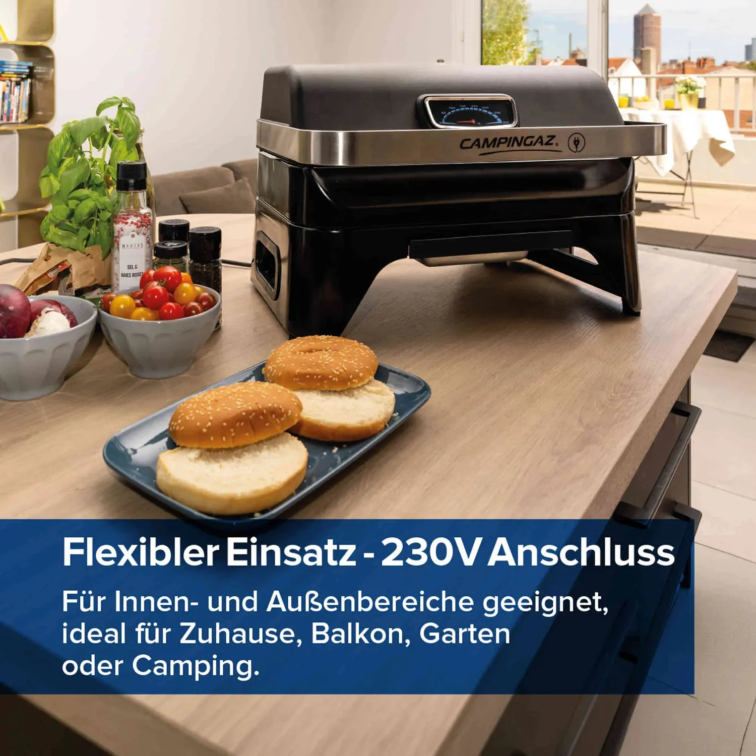 Campingaz Attitude 2go Elektrogrill 2000 Watt für Balkon