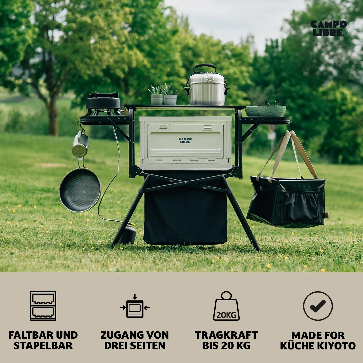 Campo Libre LAMA Aufbewahrungsbox faltbar 20 kg stapelbar