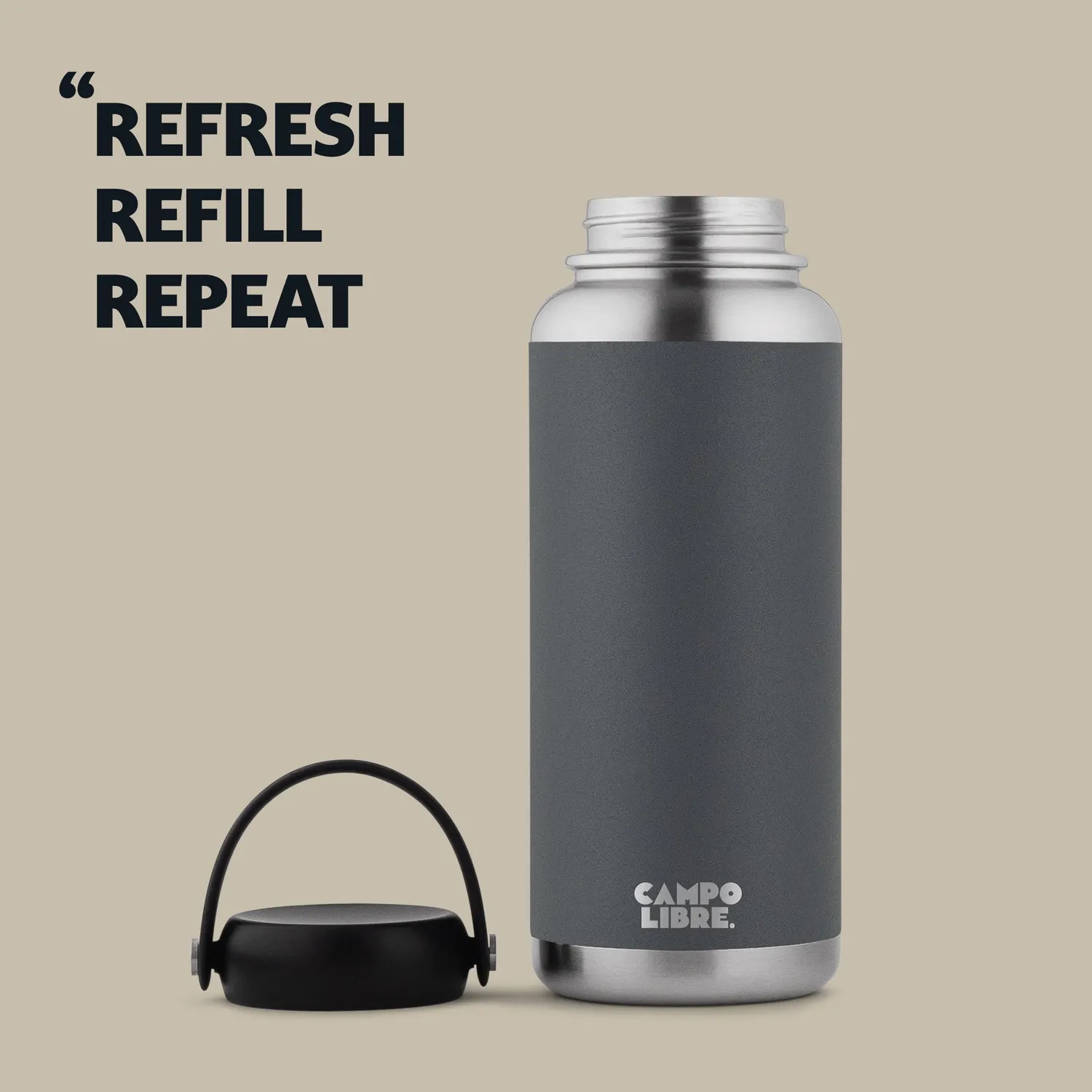 Campo Libre Umberto 1l Thermosflasche Deep Grey Edelstahl