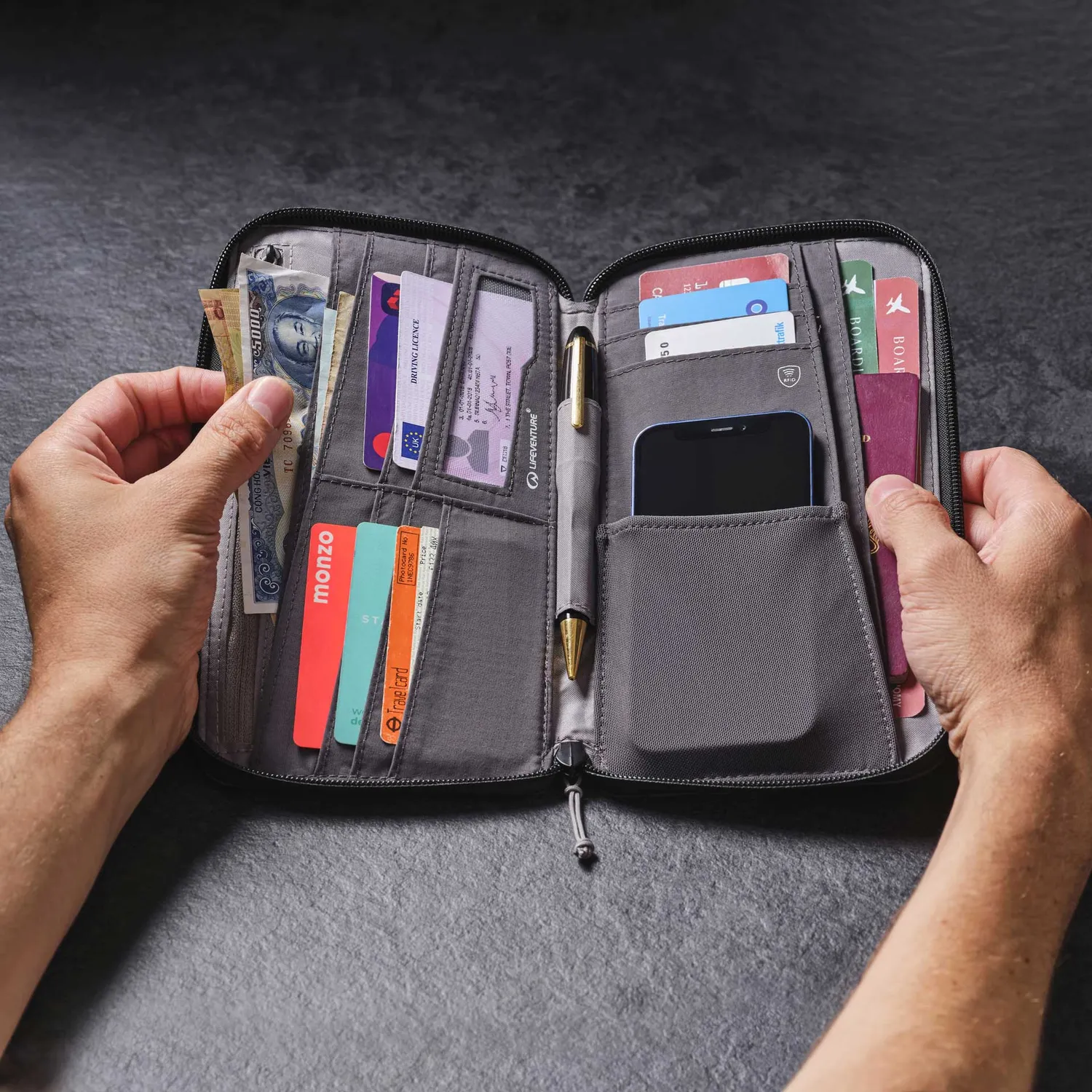 Lifeventure RFiD Travel Wallet Reisegeldbörse RFID-Schutz