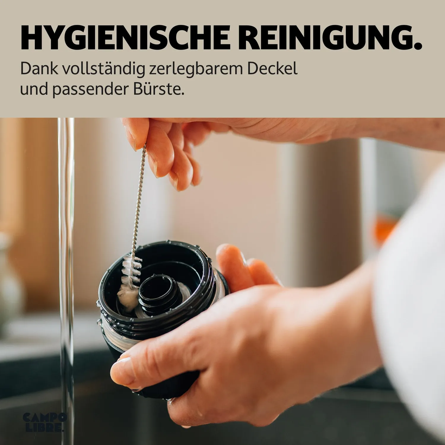 Campo Libre Anto Thermobecher 450 ml Grau auslaufsicher