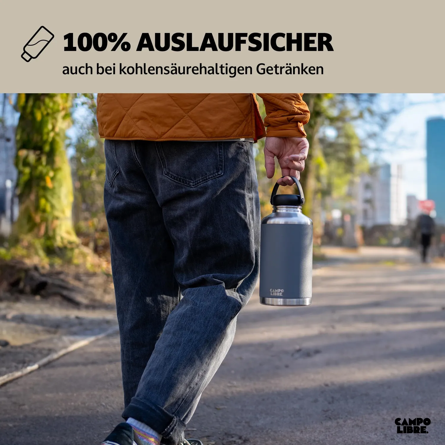 Campo Libre Umberto I Trinkflasche 2l Edelstahl isoliert