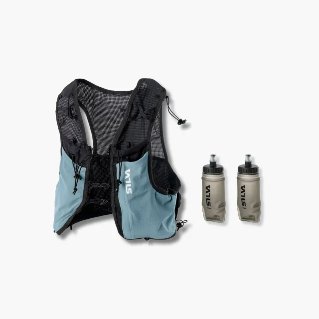 Silva Strive Fly 3L Laufweste Blau M + 2x 250ml Flask