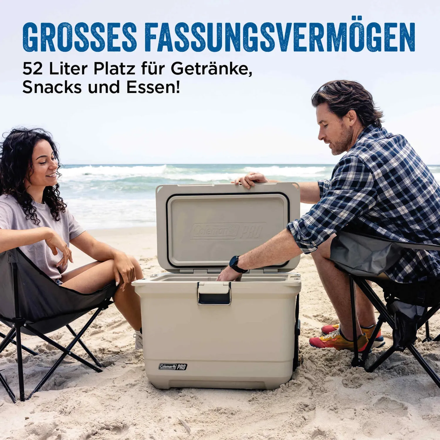 Coleman Pro 55QT Kühlbox 52L Rollen 5 Tage