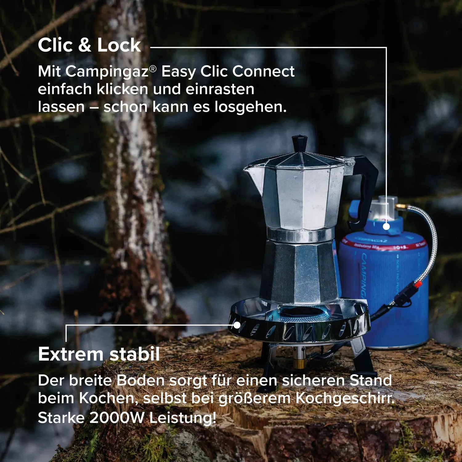 Campingaz Camp Trek Connect CV Gaskocher 1-flammig 2 kW