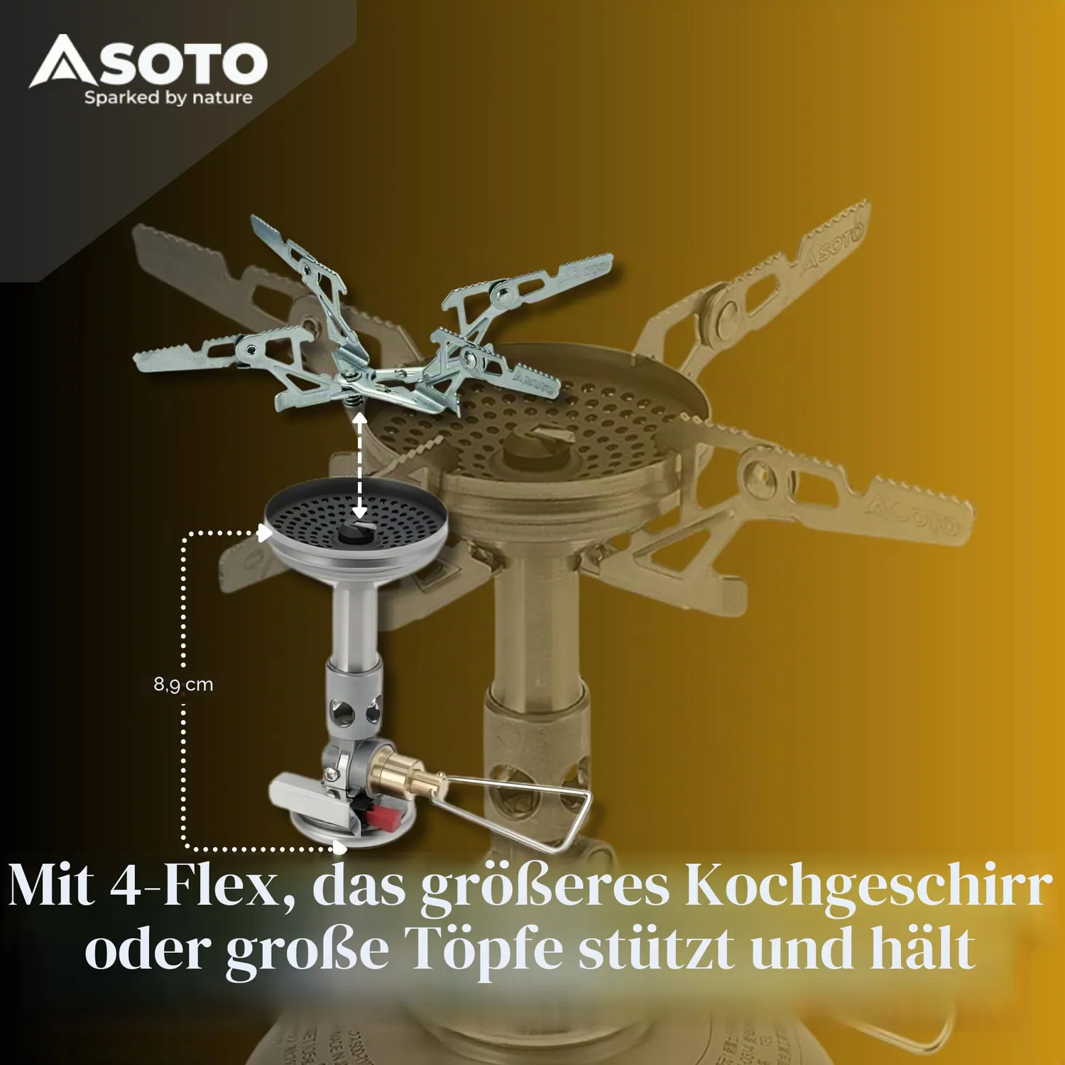 Soto WindMaster Gaskocher 87 g windfest mit Zündung