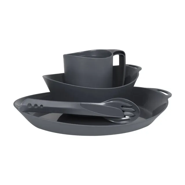Lifeventure Ellipse Camping Geschirrset Graphite 4-teilig leicht