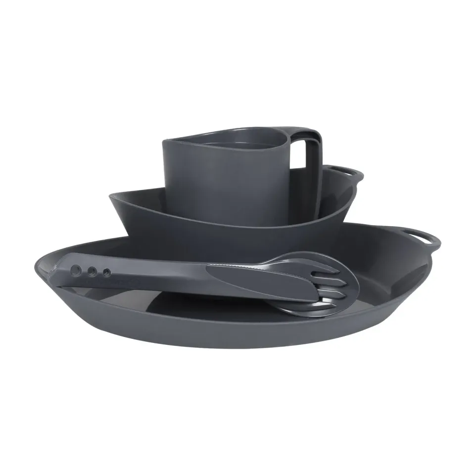 Lifeventure Ellipse Camping Geschirrset Graphite 4-teilig leicht