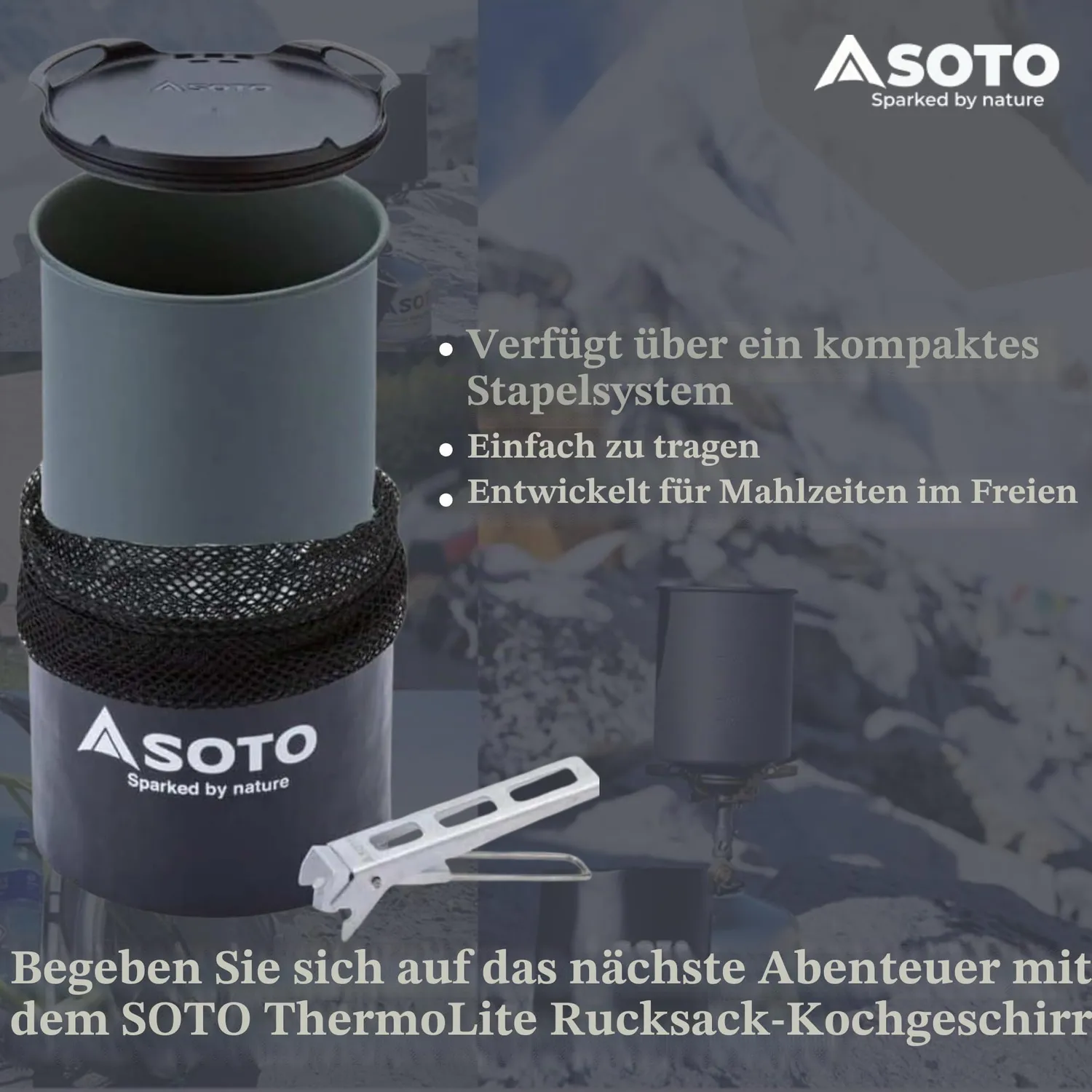 Soto Thermolite Topf 750 ml grau Aluminium
