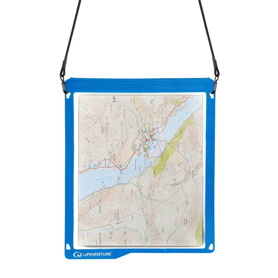 Lifeventure Waterproof Map Case Kartentasche Blau