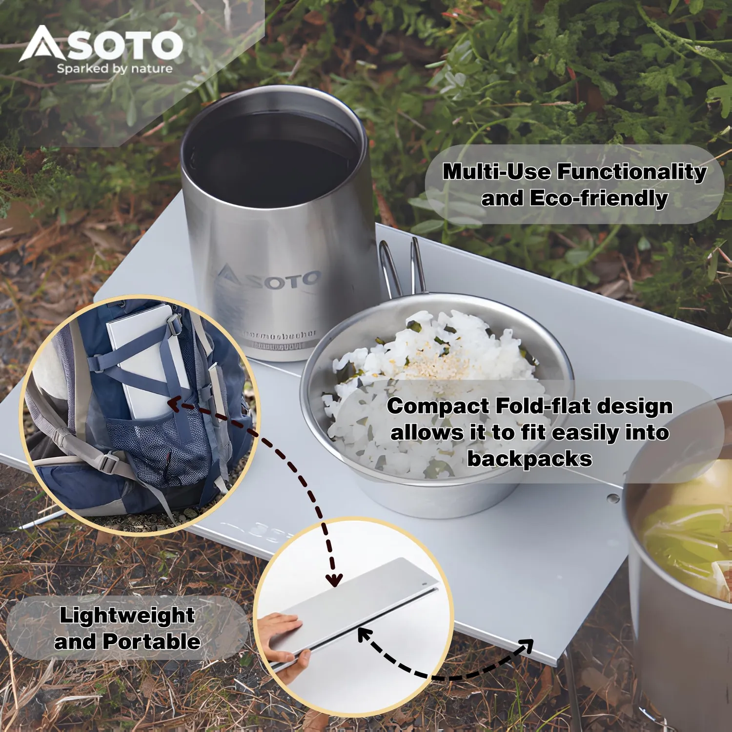 Soto Field Hopper ST-630 Campingtisch Aluminium 395 g