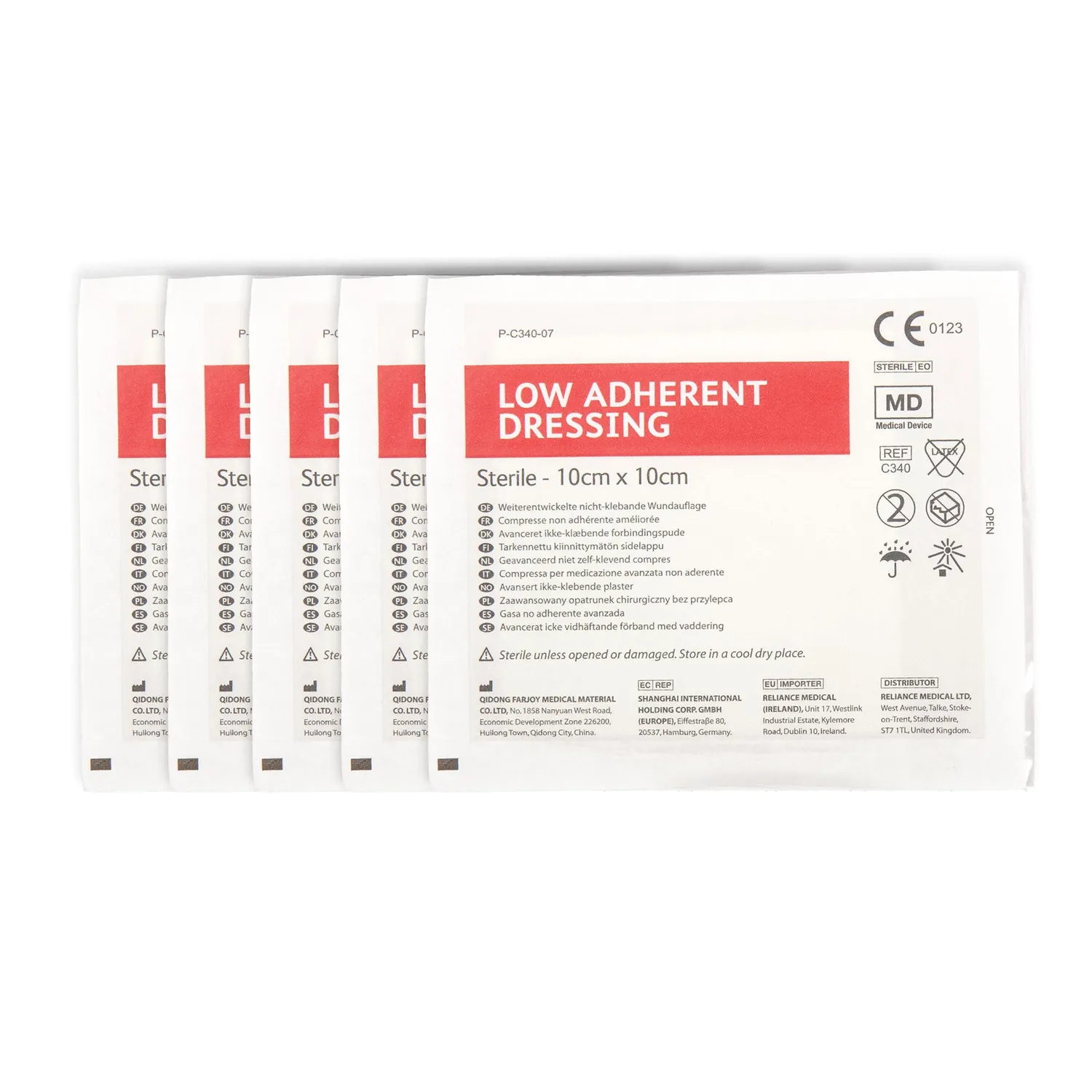Lifeventure Low Adherent Wundauflage 5x5 steril