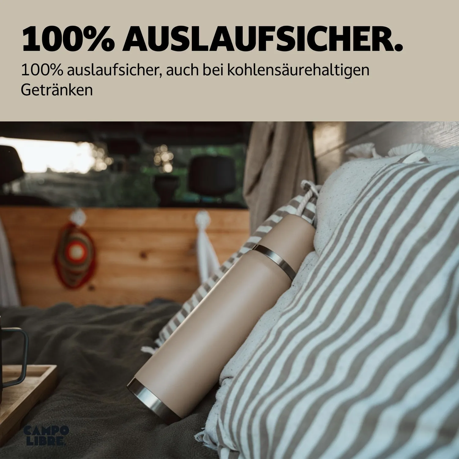 Campo Libre Jaco Thermosflasche 1L Rose 24h heiß
