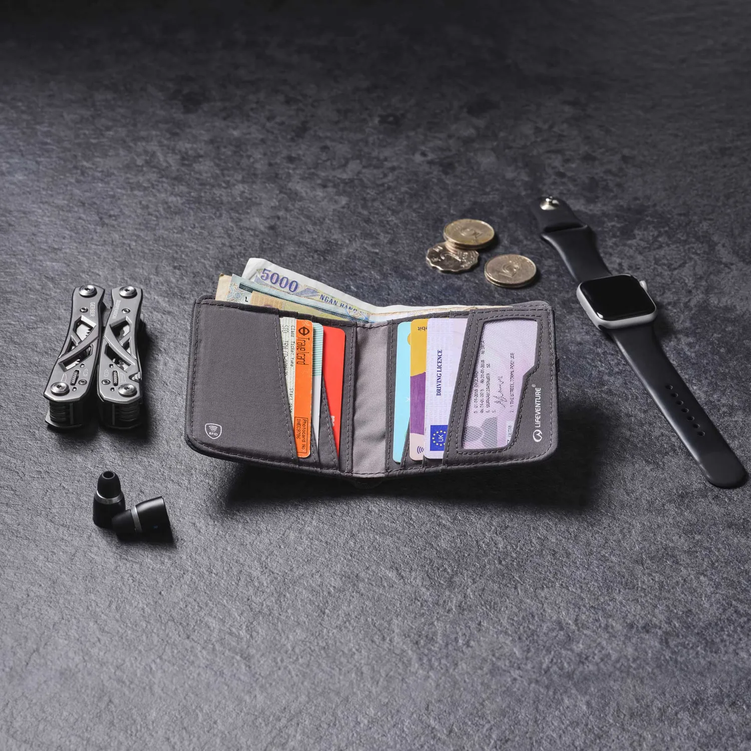 Lifeventure RFiD Compact Geldbörse schmal RFID-Schutz