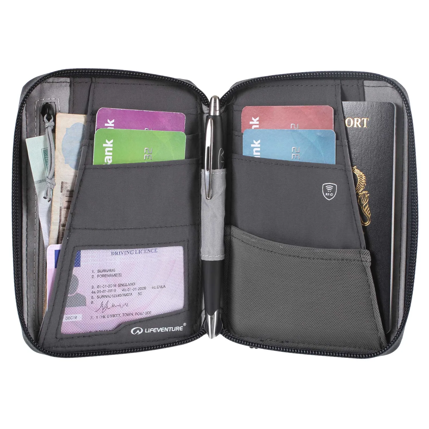 Lifeventure RFID Mini Travel Wallet Reisegeldbörse