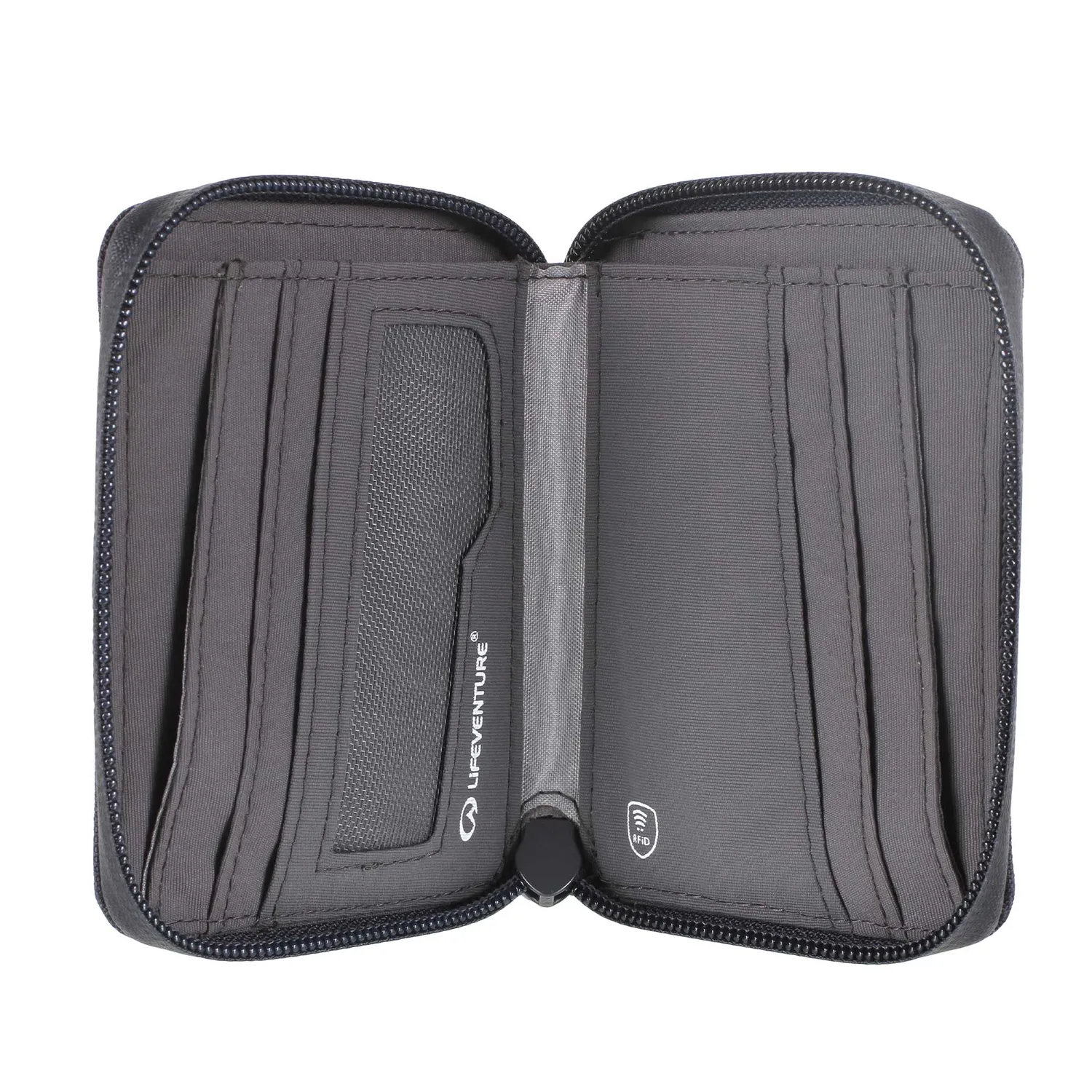 Lifeventure RFiD Bi-Fold Geldbörse Grau RFID-Schutz
