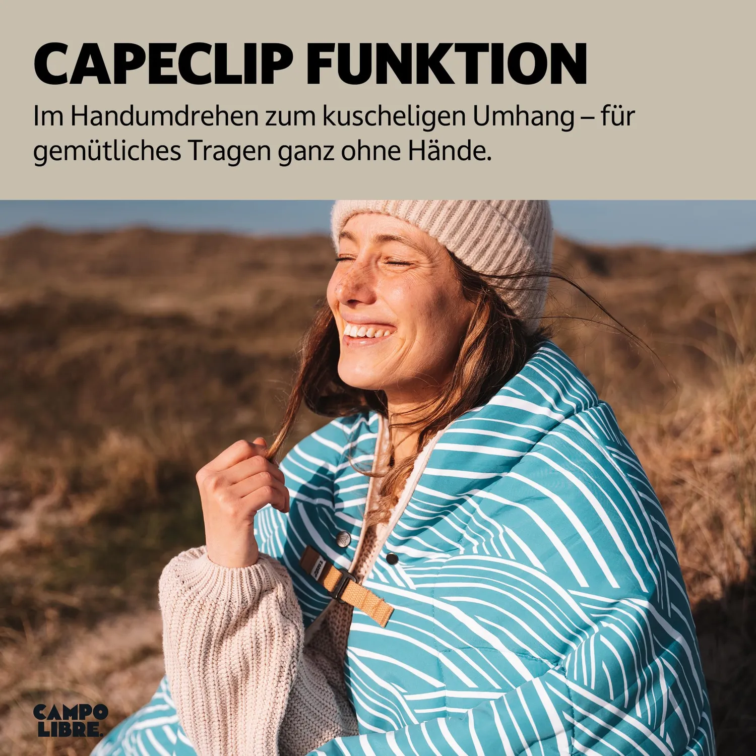 Campo Libre Wanda I Campingdecke Blue Lagoon 4in1 recycelt