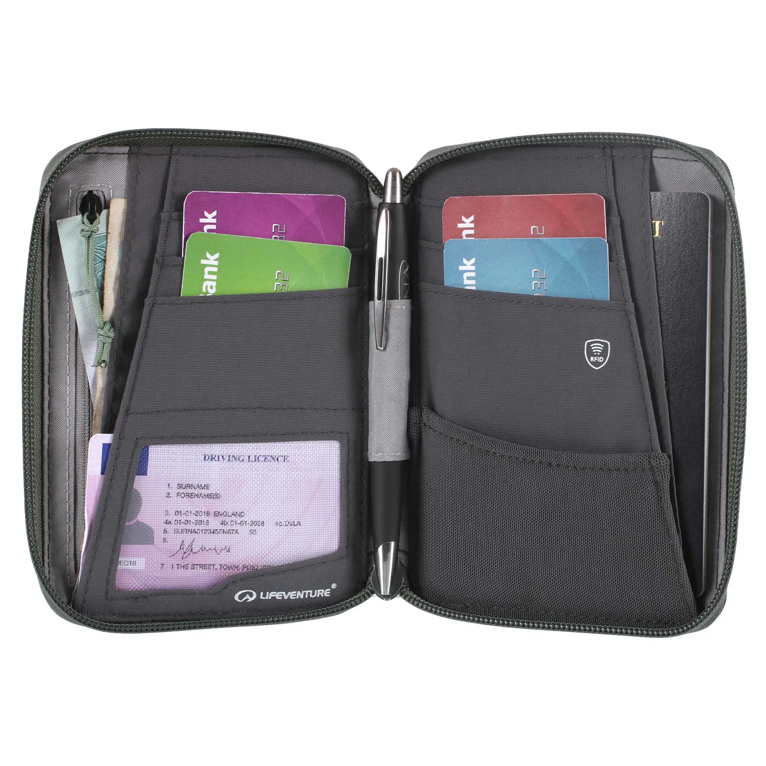 Lifeventure RFID Mini Travel Wallet Reisegeldbörse