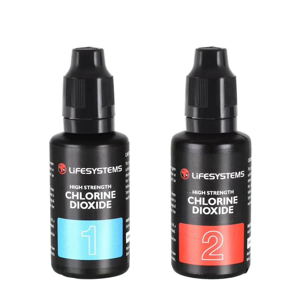 Lifeventure Chlordioxid Wasserreinigungstropfen mit Flaschen