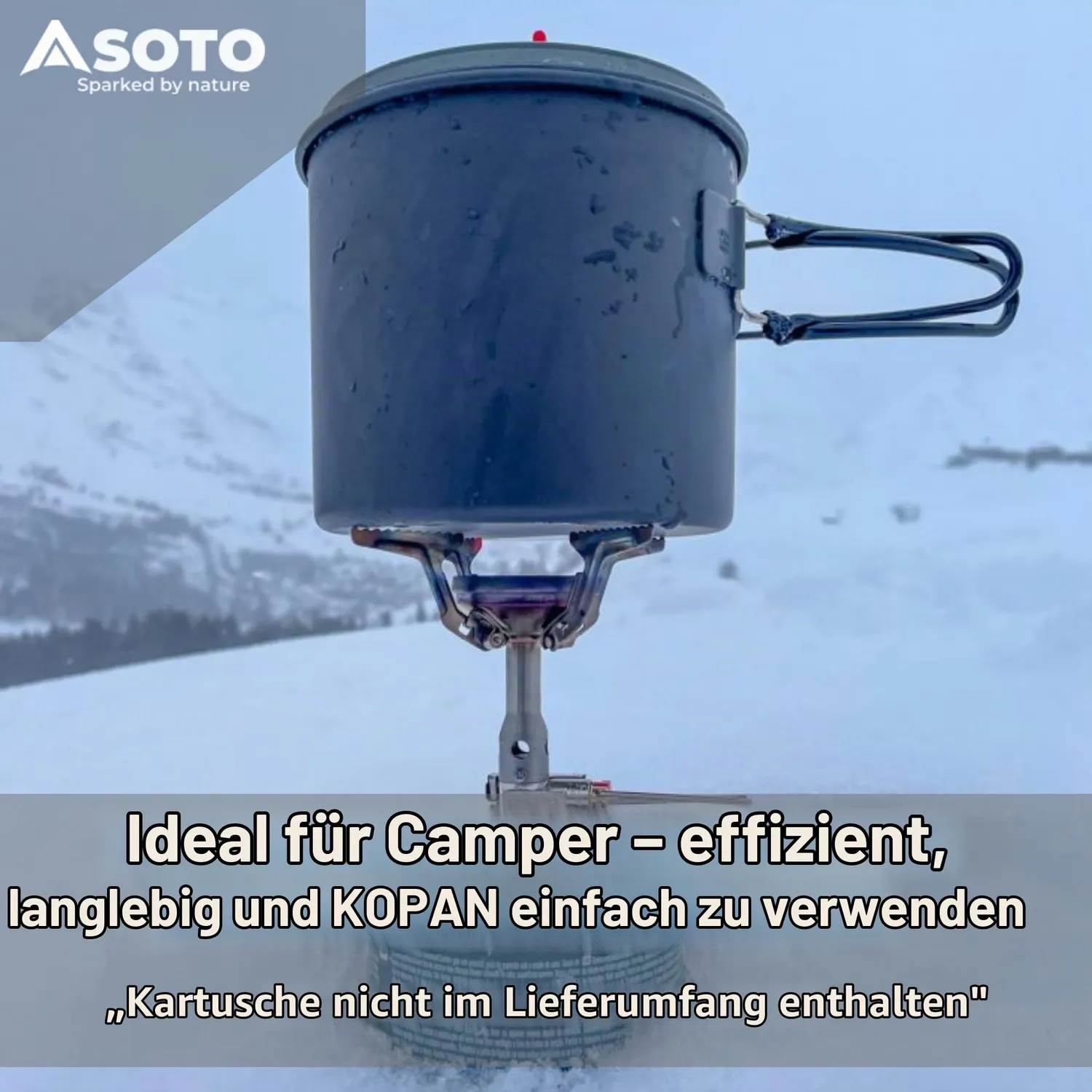 SOTO Amicus New River Gaskocher-Set mit Zündung 1 L windfest
