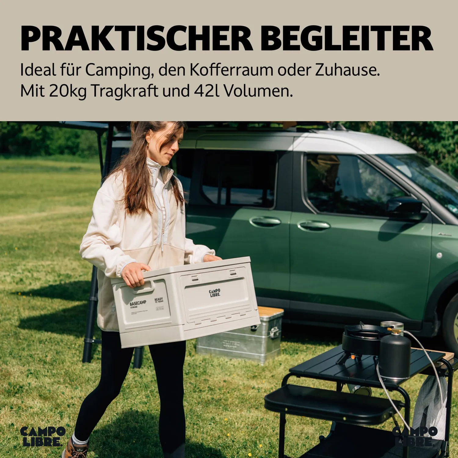 Campo Libre LAMA Aufbewahrungsbox faltbar 20 kg stapelbar