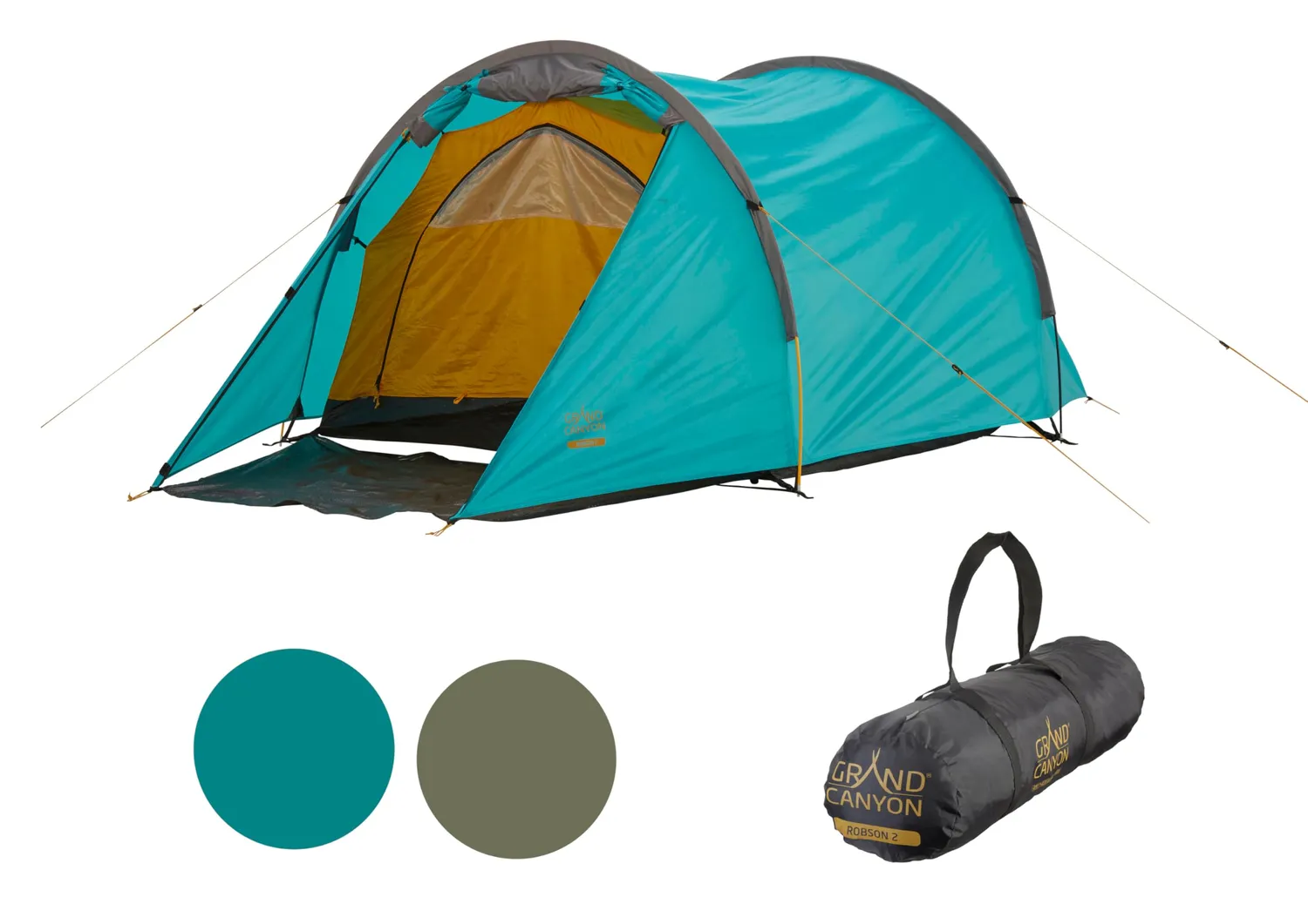 Grand Canyon Robson 2 Tunnelzelt 2P Blue Grass 3kg