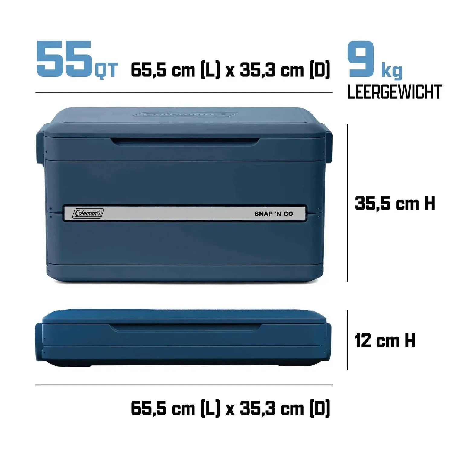 Coleman Snap N Go 55QT Kühlbox 52L faltbar PU