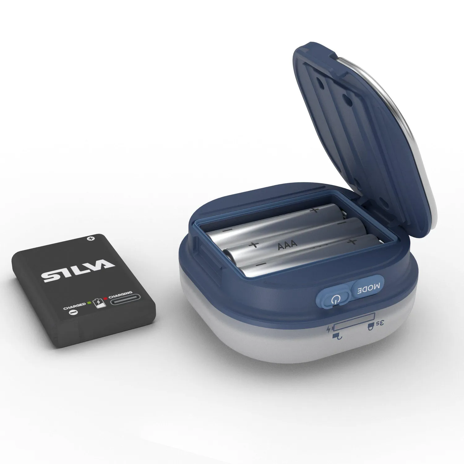 Silva Glow Campinglampe blau 3er-Pack 250 Lumen