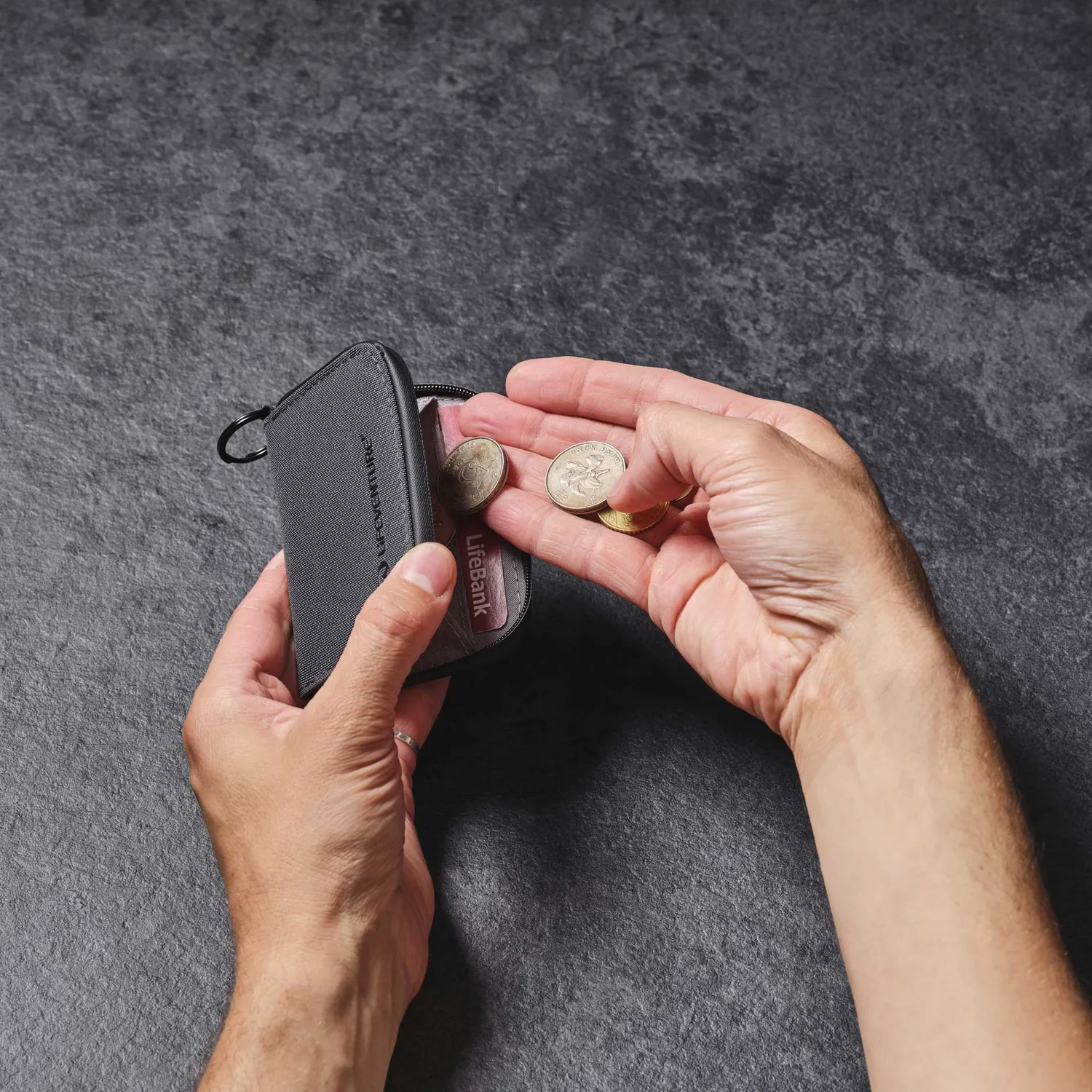 Lifeventure RFiD Münzbeutel Geldbörse recycelt kompakt