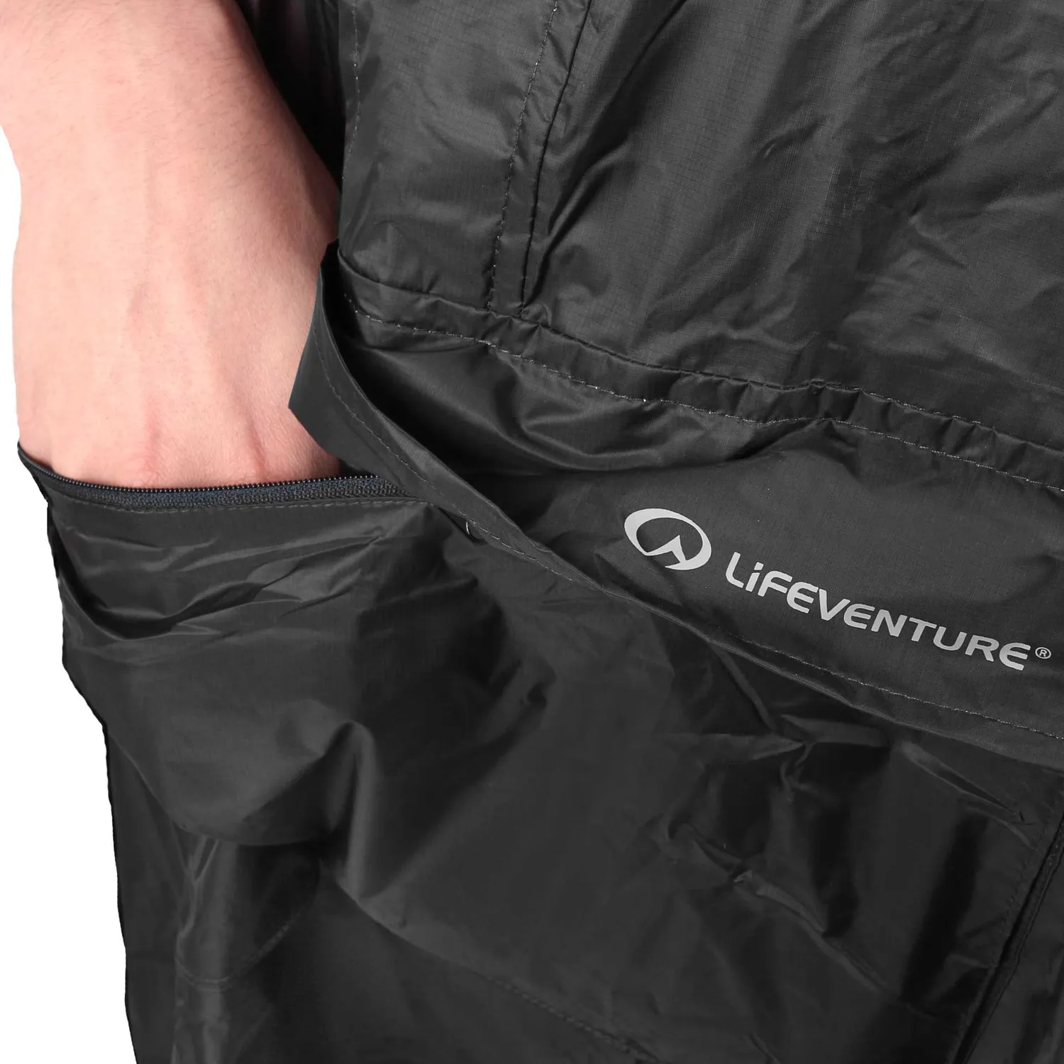 Lifeventure Waterproof Poncho Regenponcho Schwarz
