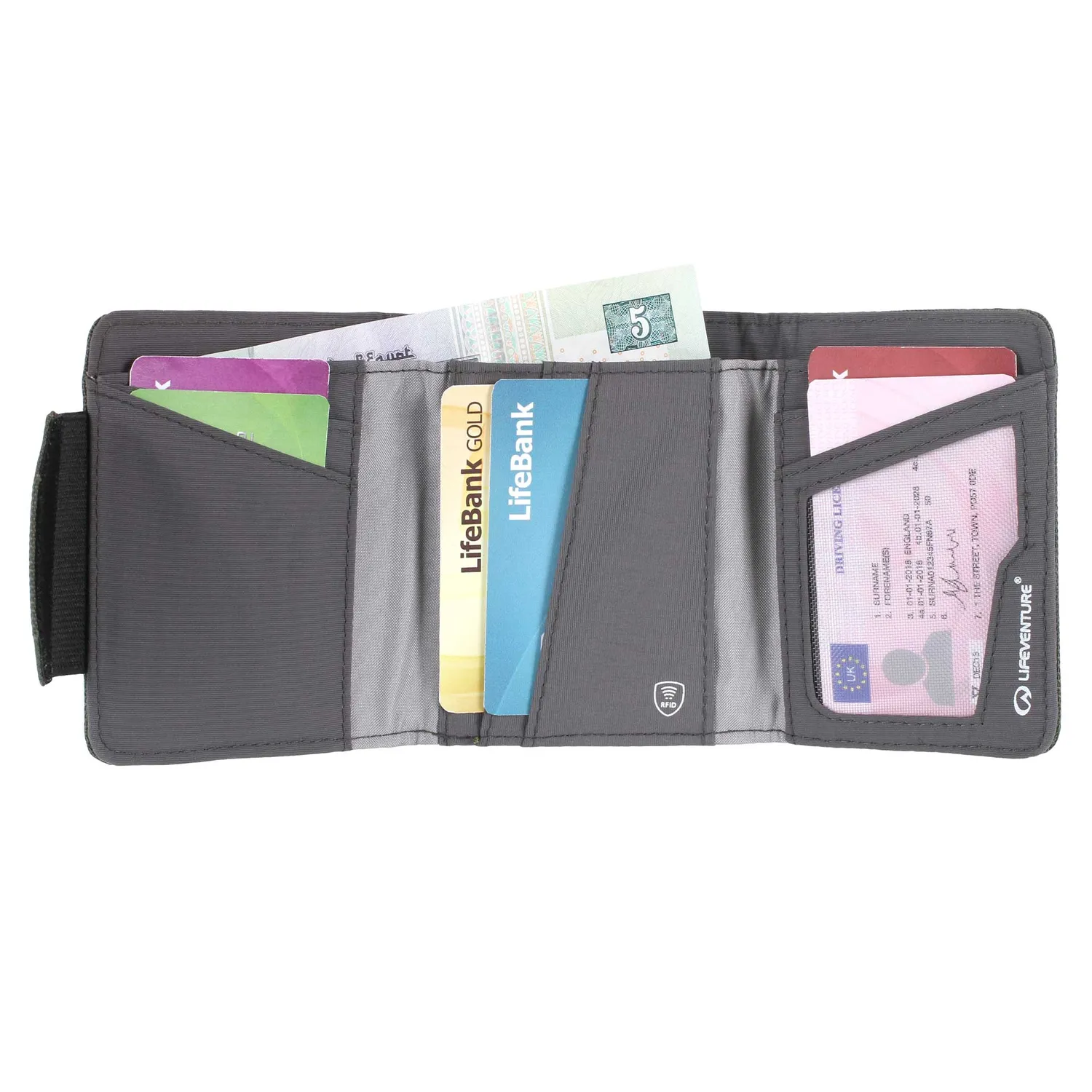 Lifeventure RFiD Geldbörse Nylon wasserdicht grau?