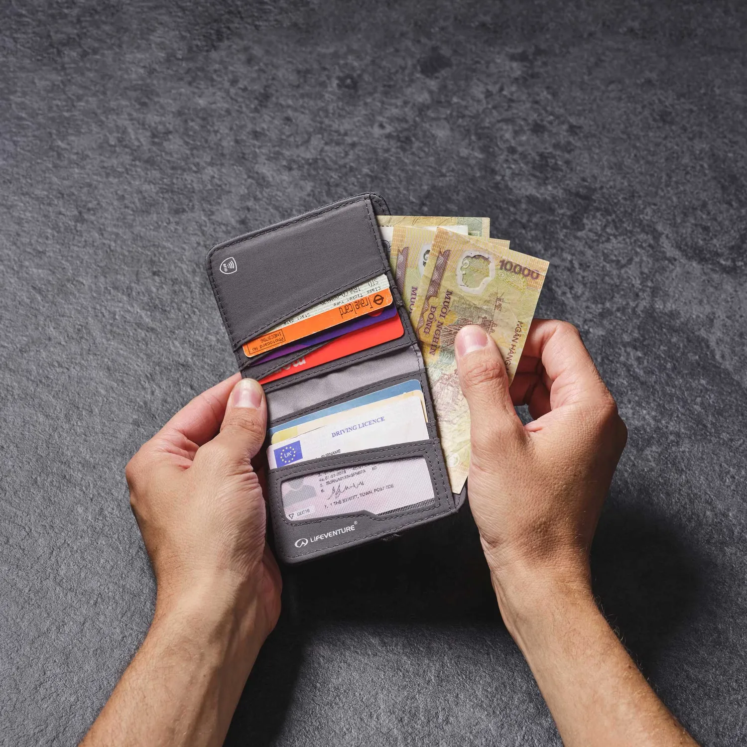 Lifeventure RFiD Compact Geldbörse schmal RFID-Schutz