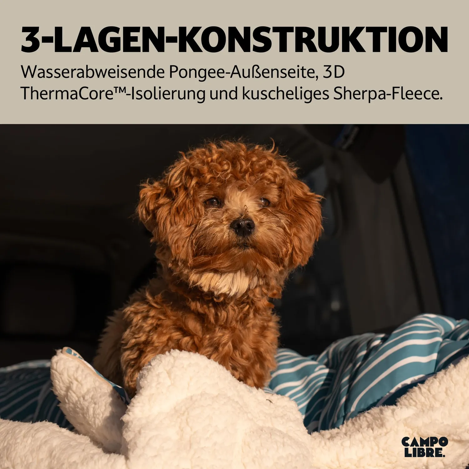 Campo Libre Wanda I Campingdecke Blue Lagoon 4in1 recycelt