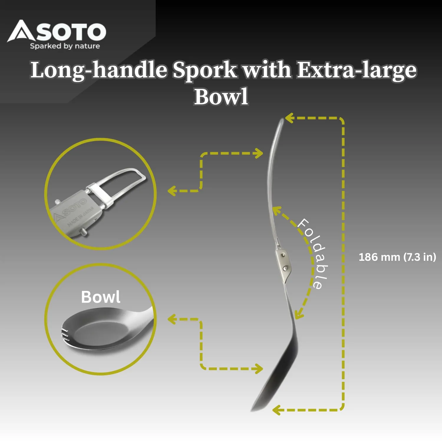 Soto Pocket Spork Titan Göffel klappbar 22g Trekking