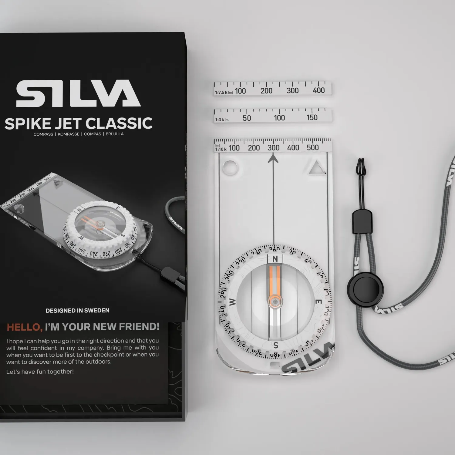 Silva Spike Jet Classic Orientierungskompass 6 Skalen
