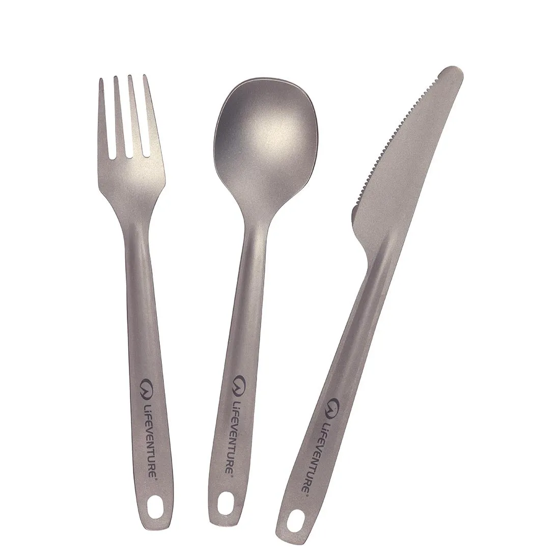 Lifeventure Titanium Cutlery Titanbesteck 42g 3-teilig