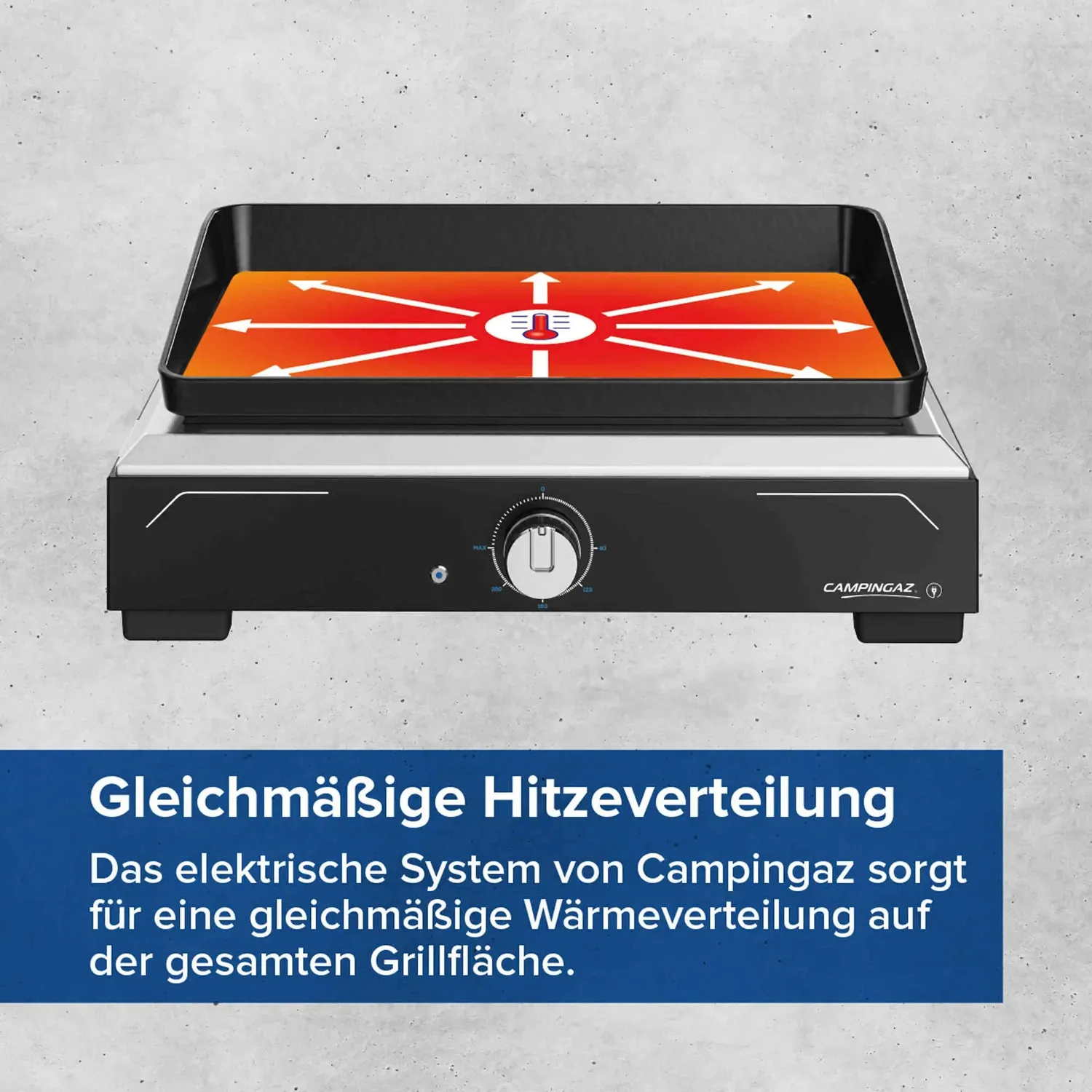 Campingaz Plancha 1 XD Elektro Elektrogrill 2100 Watt Gusseisen