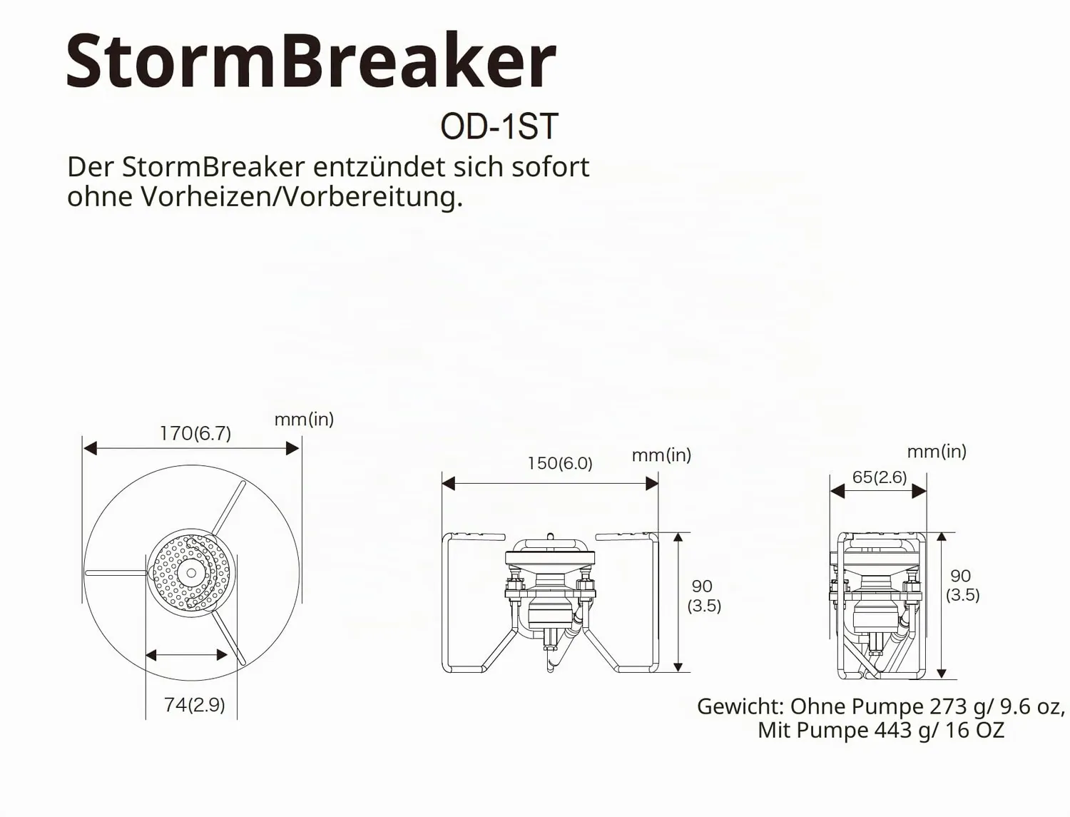 Soto StormBreaker Multi-Fuel Kocher Gas Benzin 700 ml