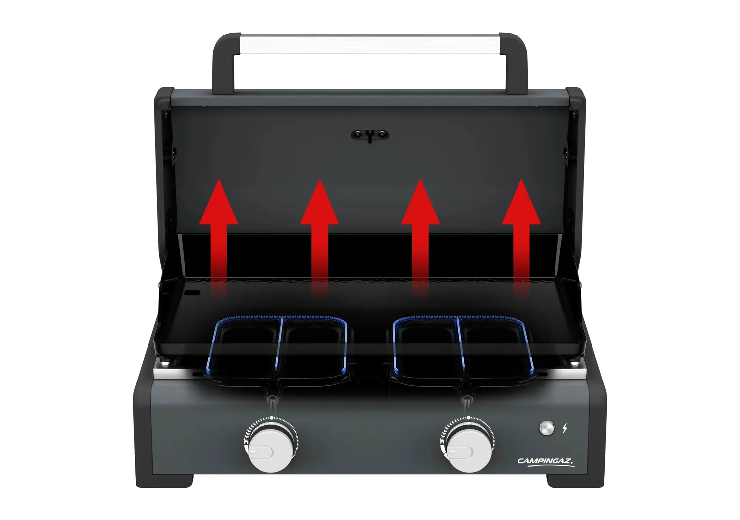 Campingaz Onyx 2 Plancha-Gasgrill 2 Brenner Gusseisen