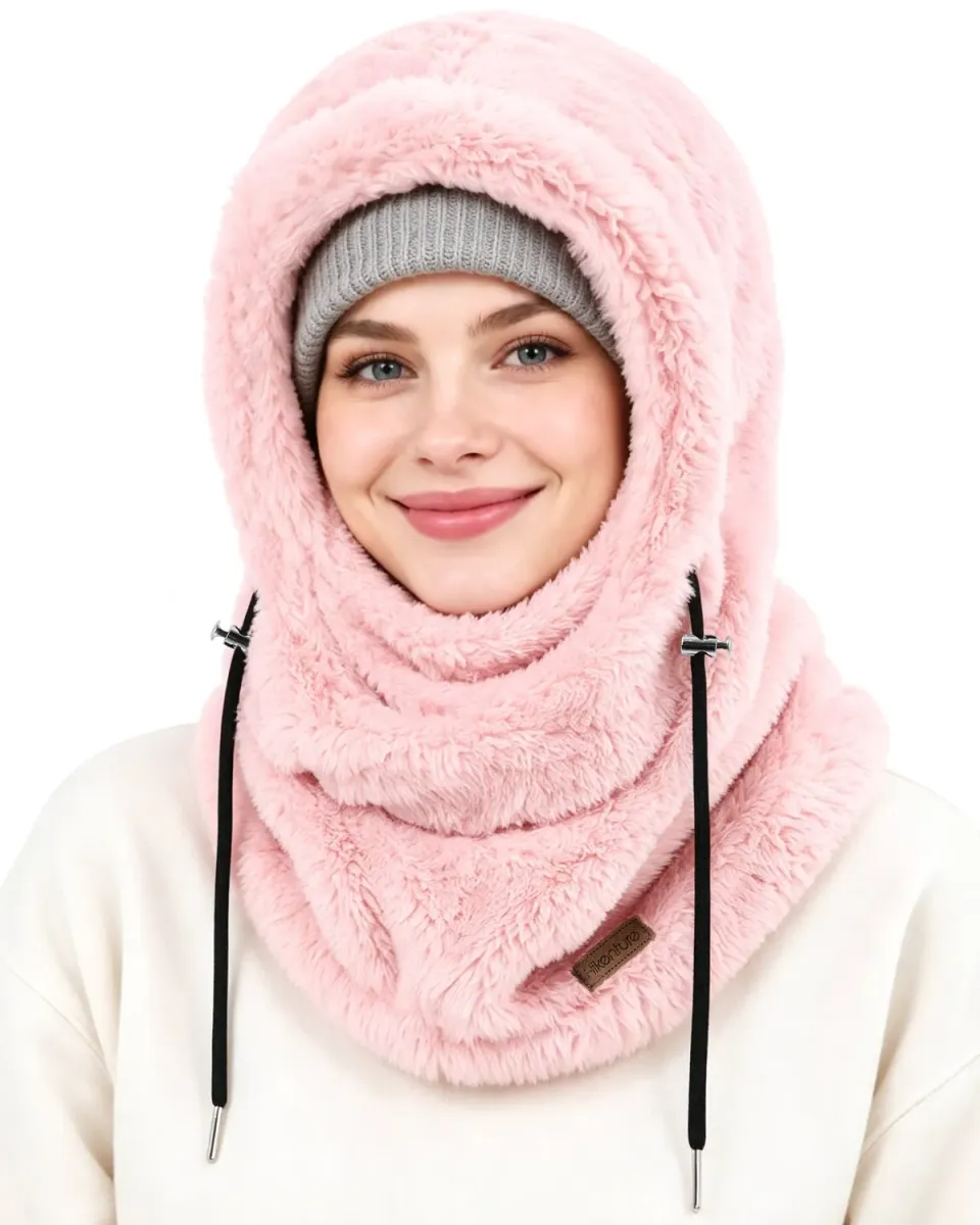 Hikenture Winter Balaclava Skimaske Schwarz Fleece warm