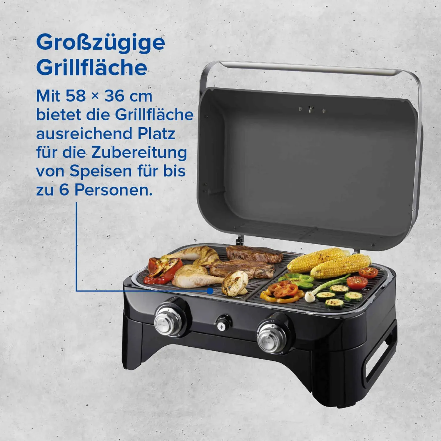 Campingaz Attitude 2100 LX Gas-Tischgrill 2-Brenner Balkon
