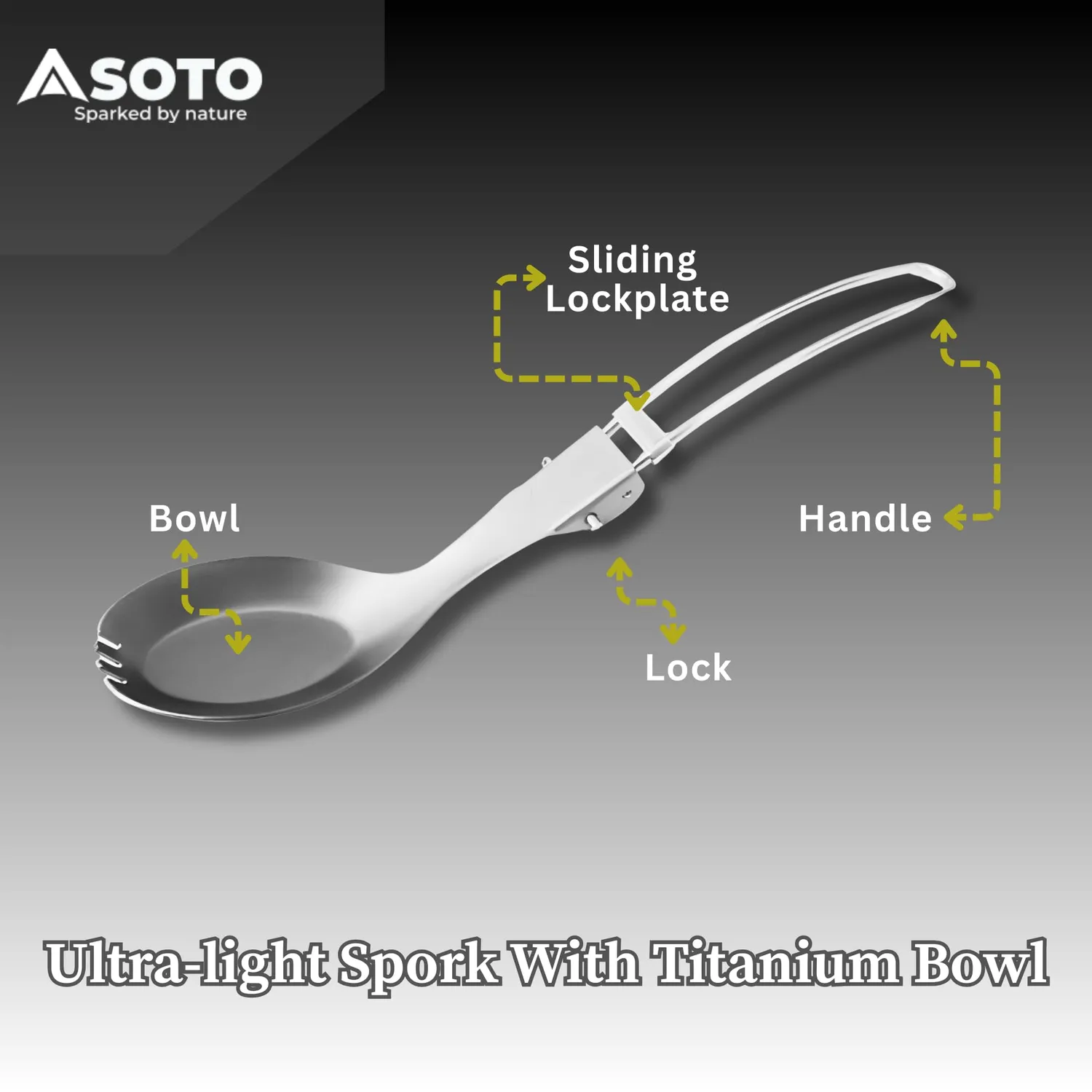 Soto Pocket Spork Titan Göffel klappbar 22g Trekking
