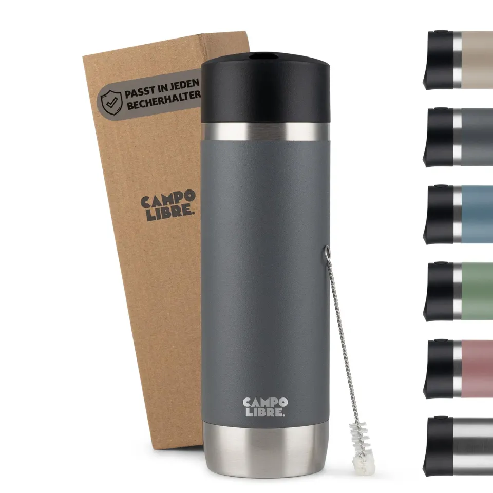 Campo Libre Anto Thermobecher 450 ml Grau auslaufsicher